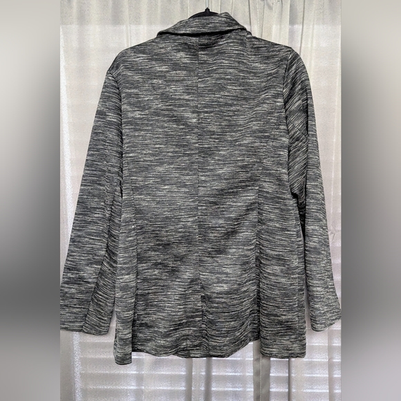 Woman's Nine West relaxed Blazer, black, gray, white tweed size XL - Picture 2 of 2